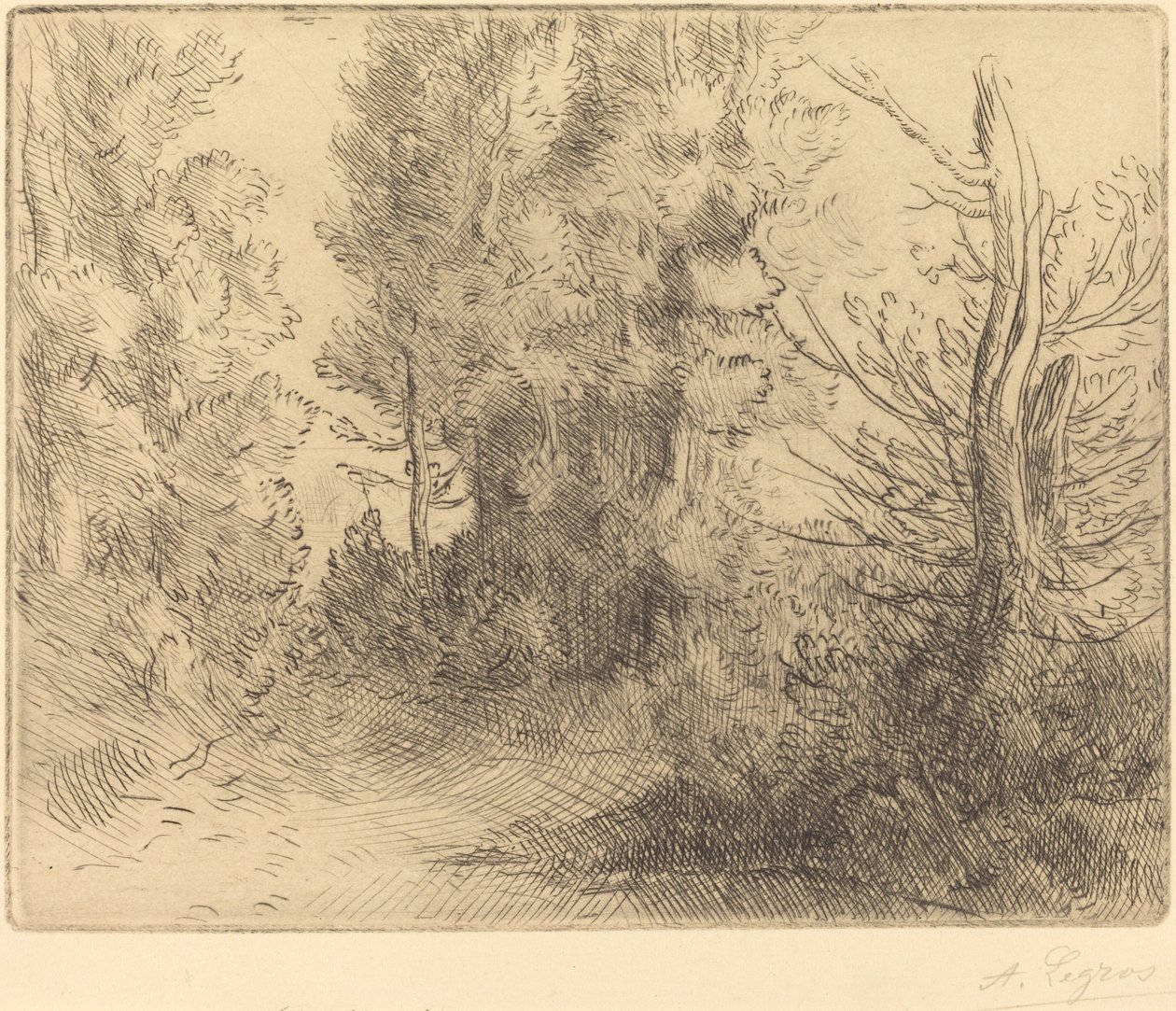 Paisagem: Perto de Chailleux de Alphonse Legros