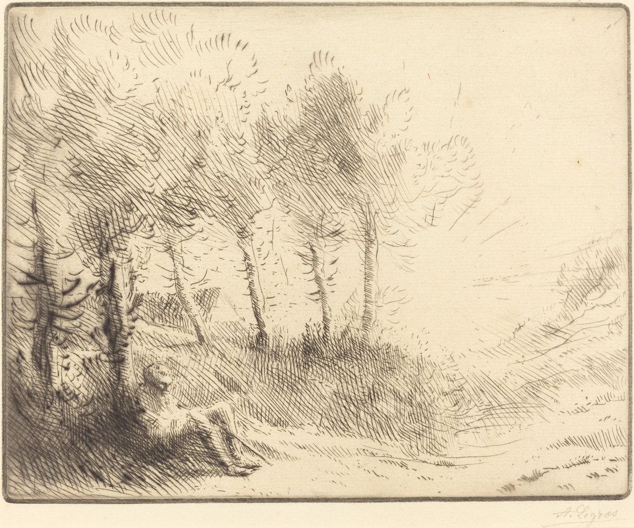 Pagamento da Paisagem. de Alphonse Legros