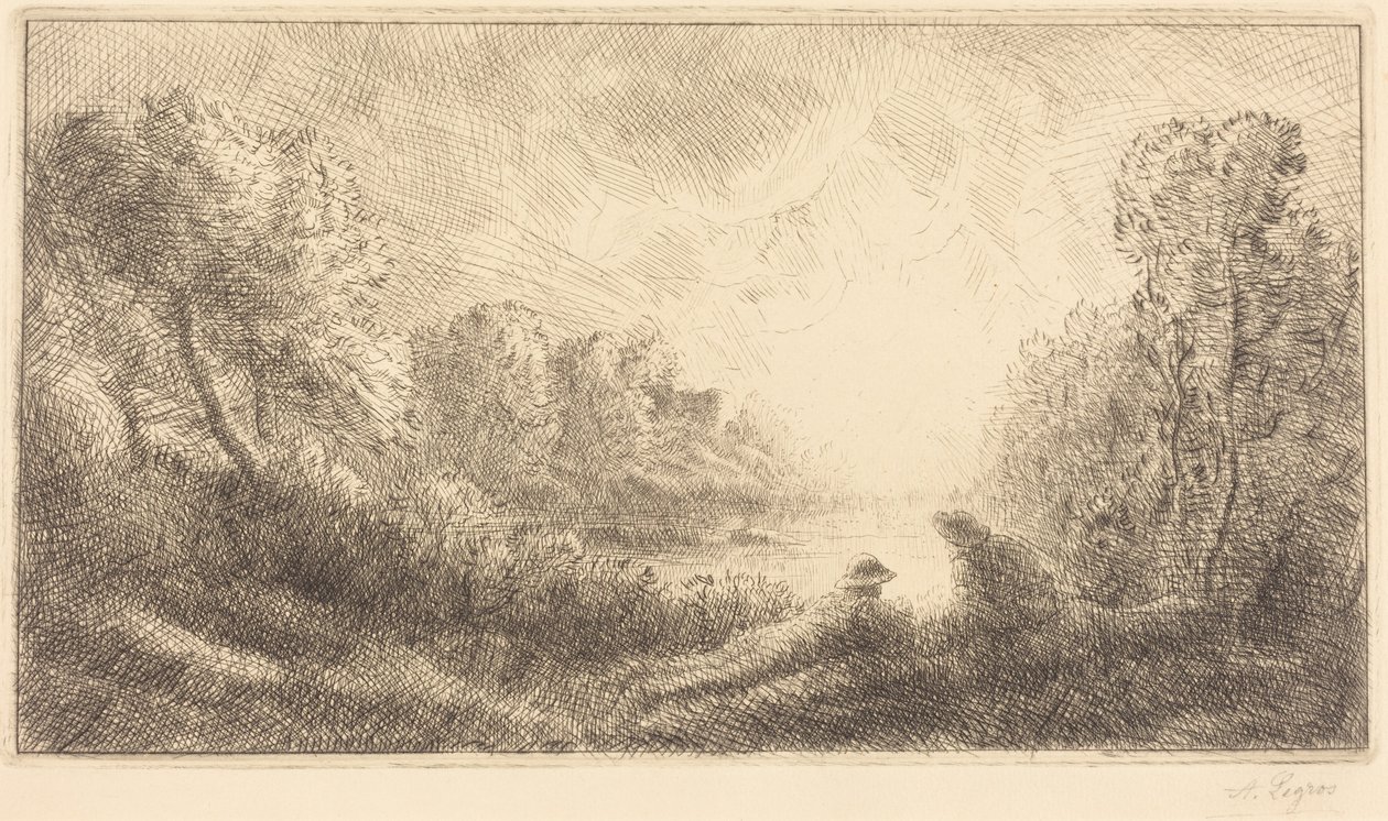 Paisagem: Nascer do sol de Alphonse Legros
