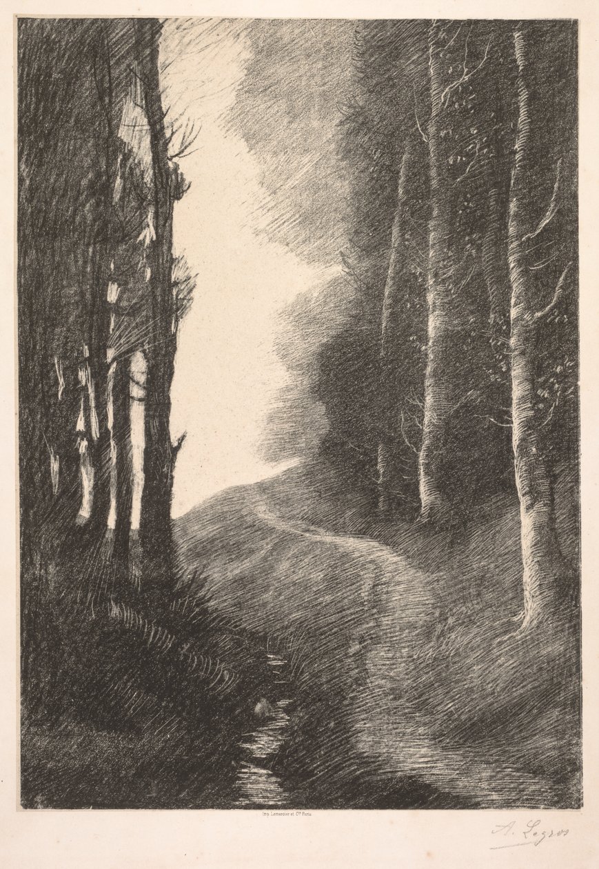 Paisagem em Bétulas de Alphonse Legros