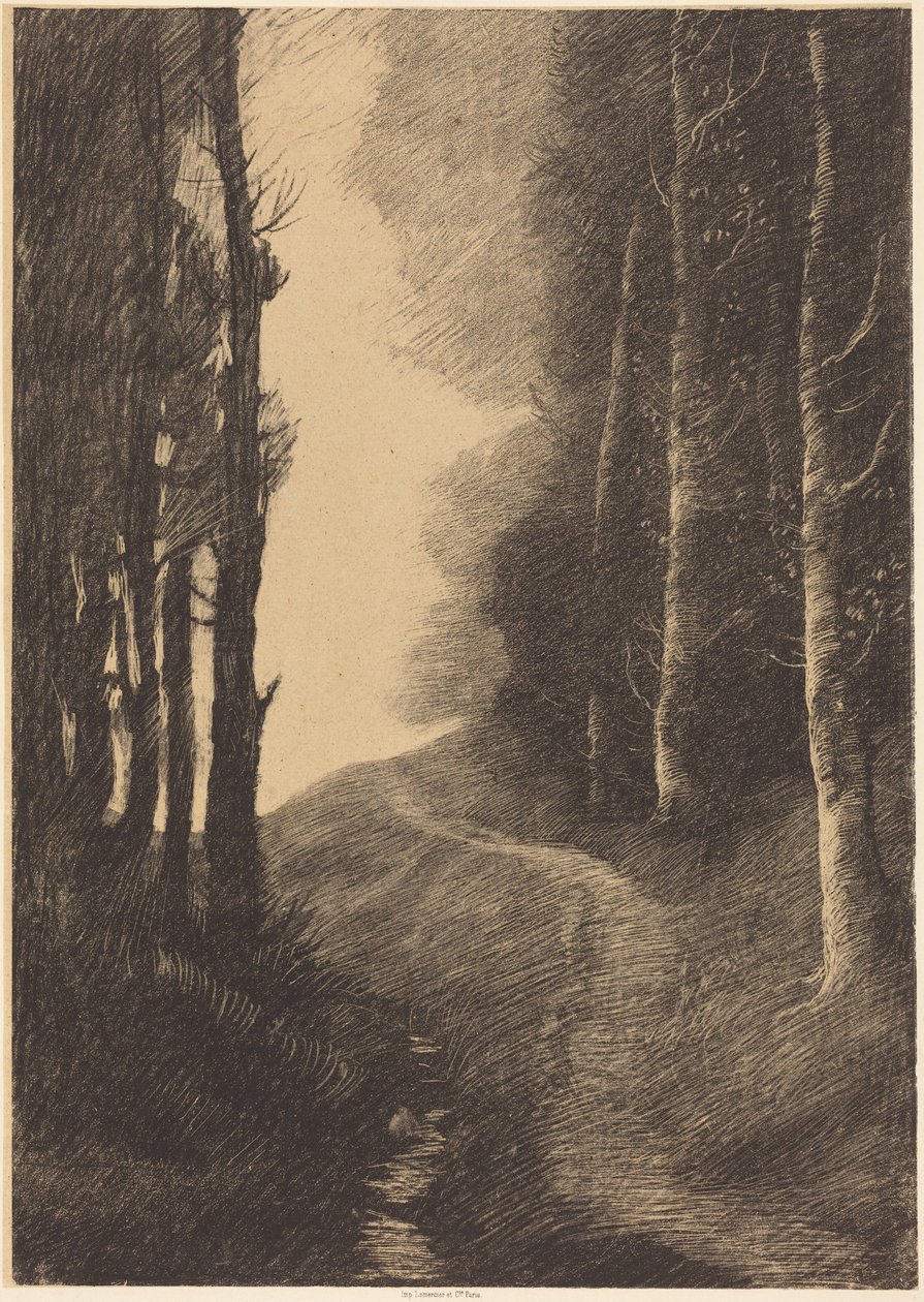 Paisagem com bétulas de Alphonse Legros