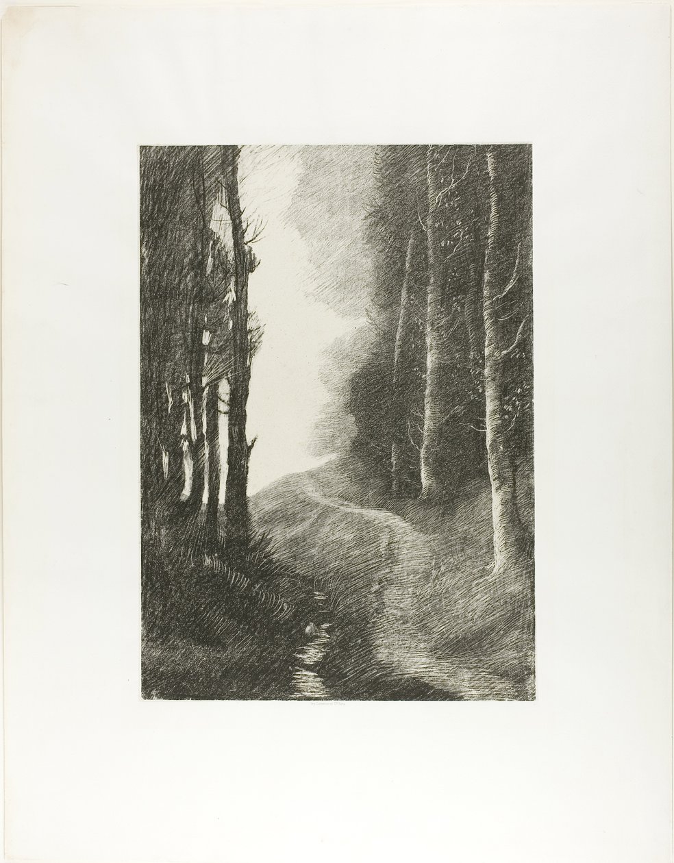Paisagem com bétulas de Alphonse Legros
