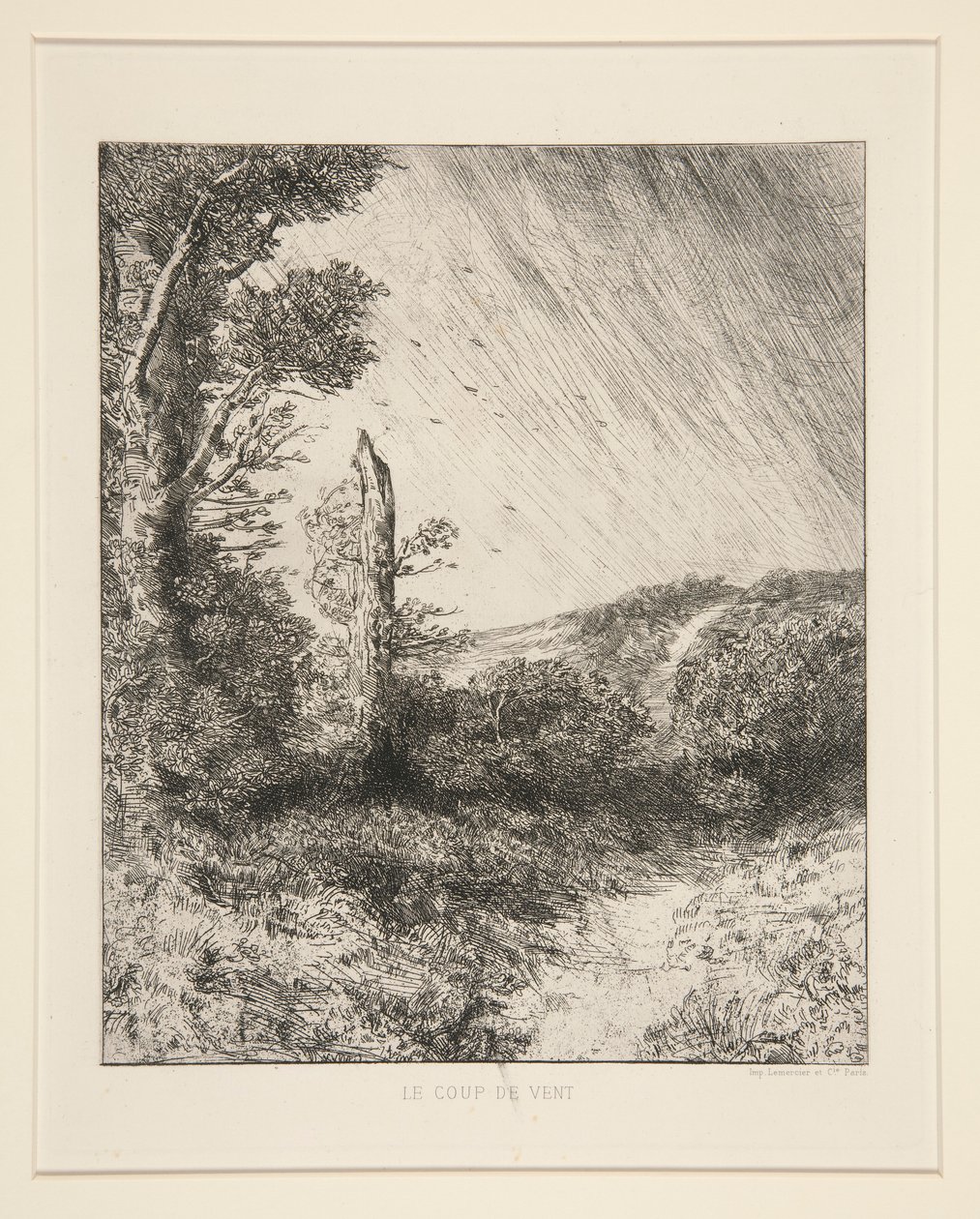 Le Coup de Vent (A rajada de vento) de Alphonse Legros