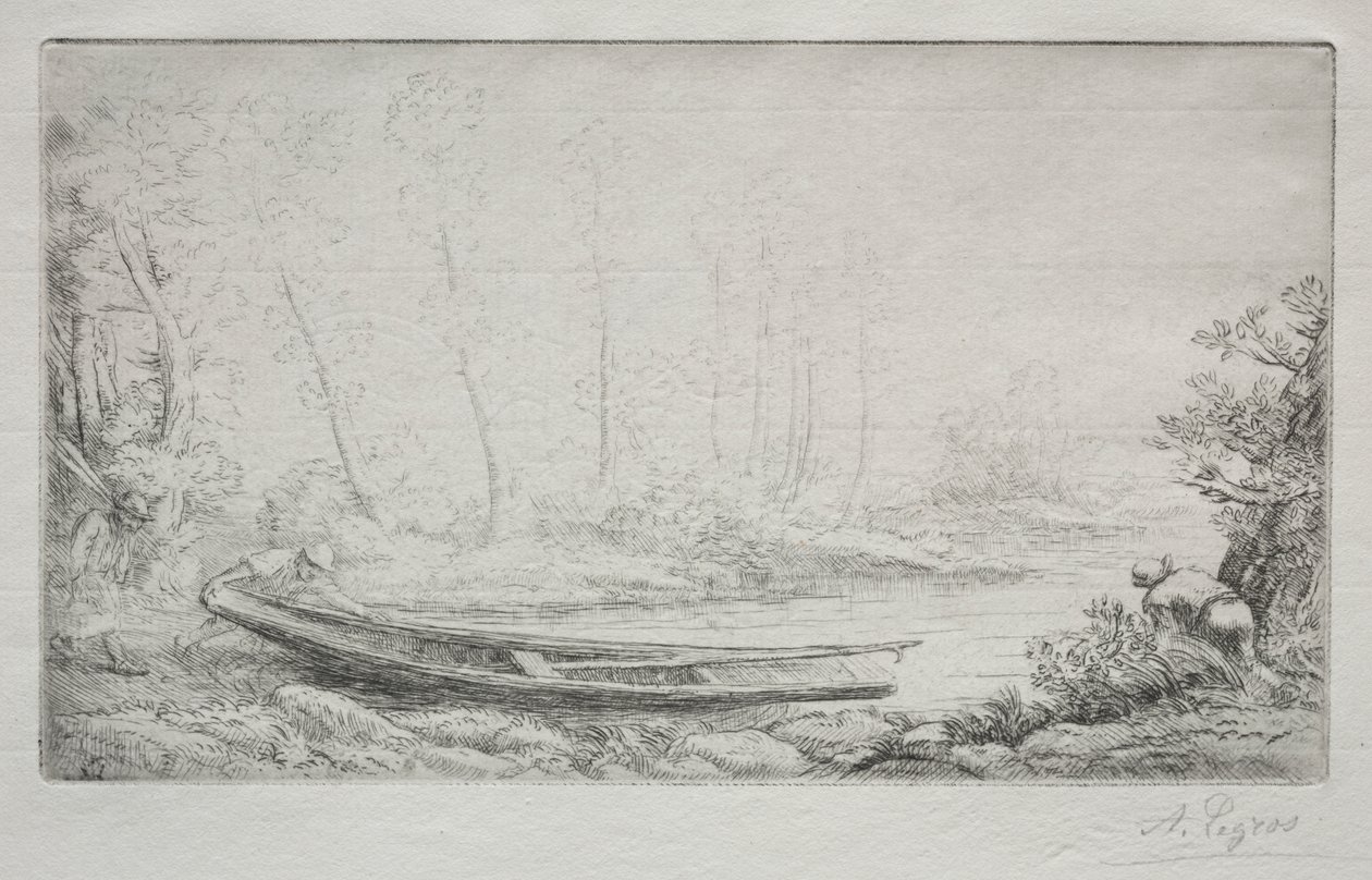 Partida para a pesca, nas brumas de Alphonse Legros