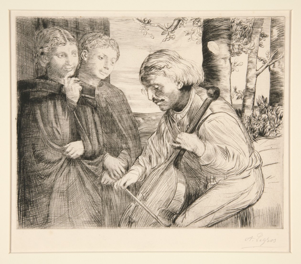 O Tocador de Viola (The Viol Player) de Alphonse Legros