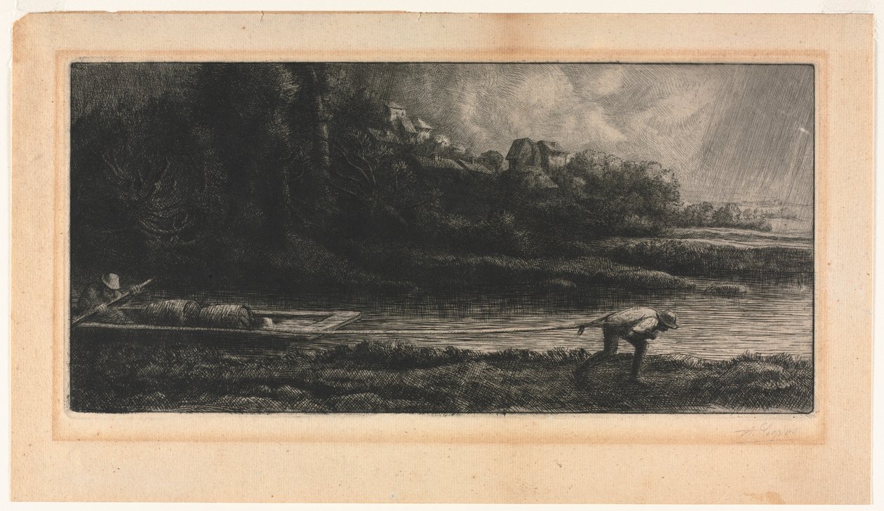 A paisagem no barco. de Alphonse Legros