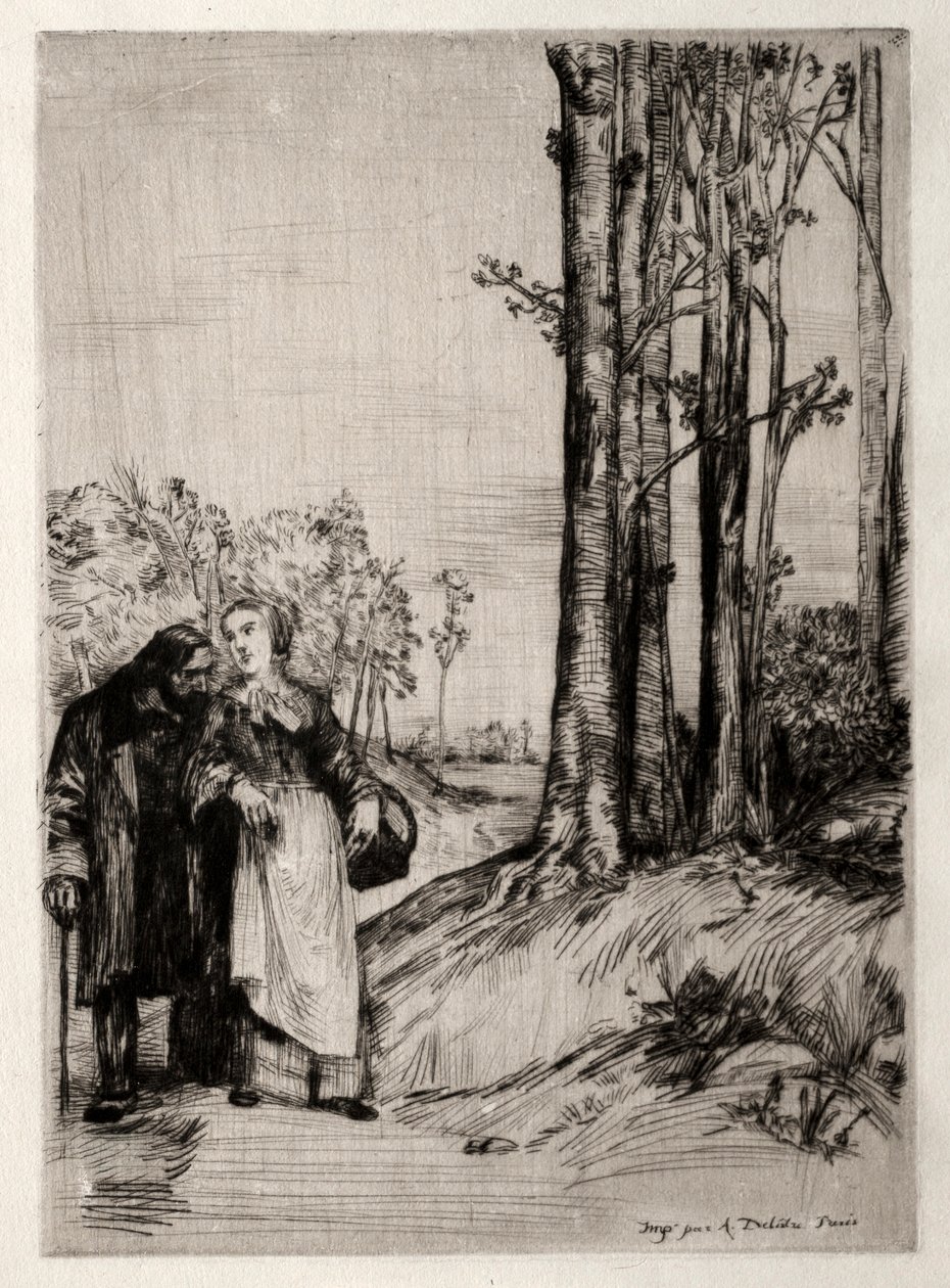 A caminhada convalescente, c. 1861. de Alphonse Legros