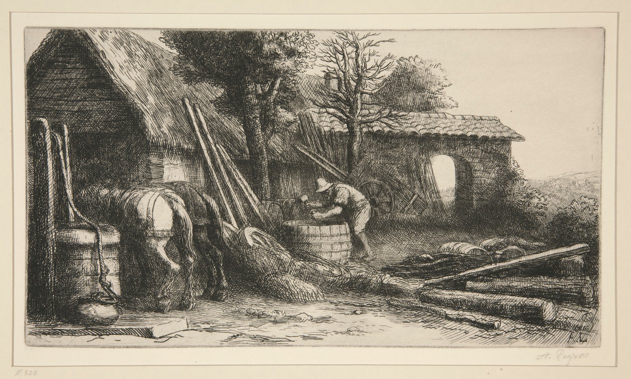 Le Tonnelier (The Cooper) de Alphonse Legros