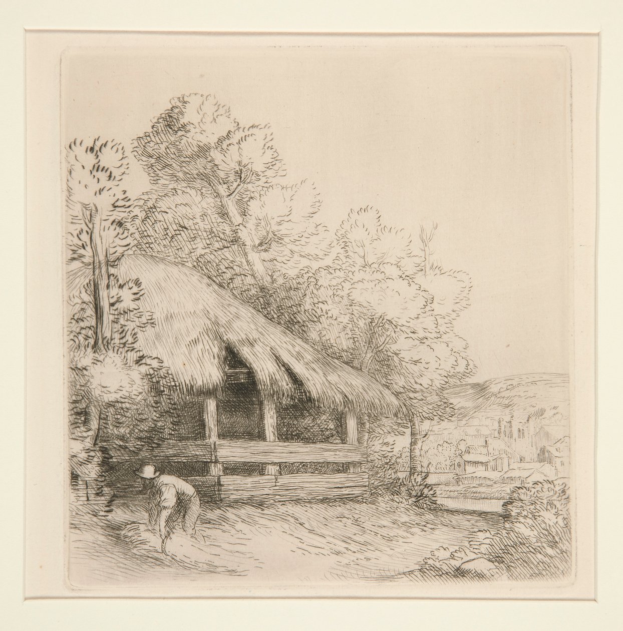 Le petit hangar (O Pequeno Galpão) de Alphonse Legros