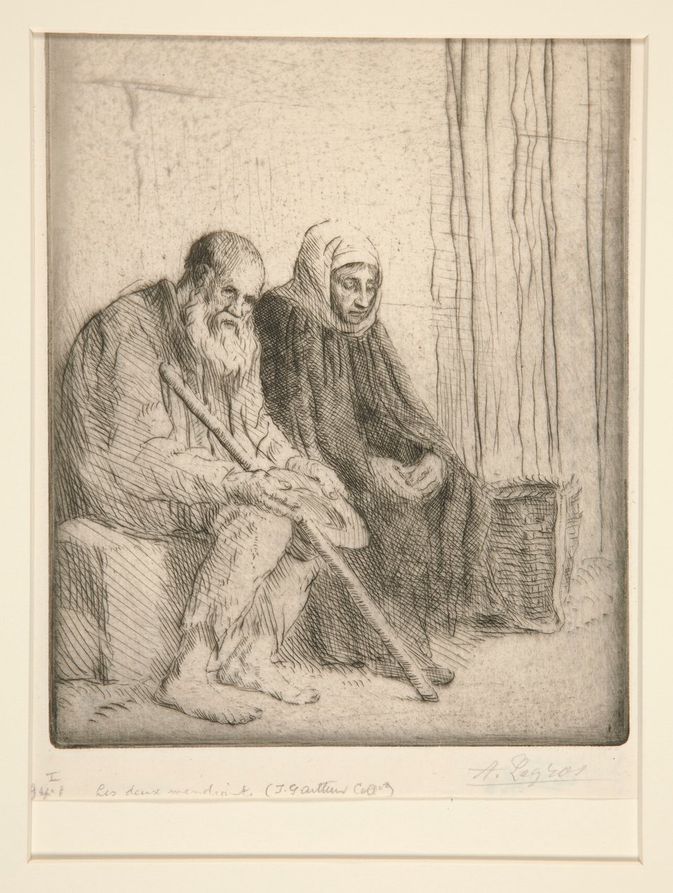 Os Dois Mendigos (Dois Mendigos) de Alphonse Legros