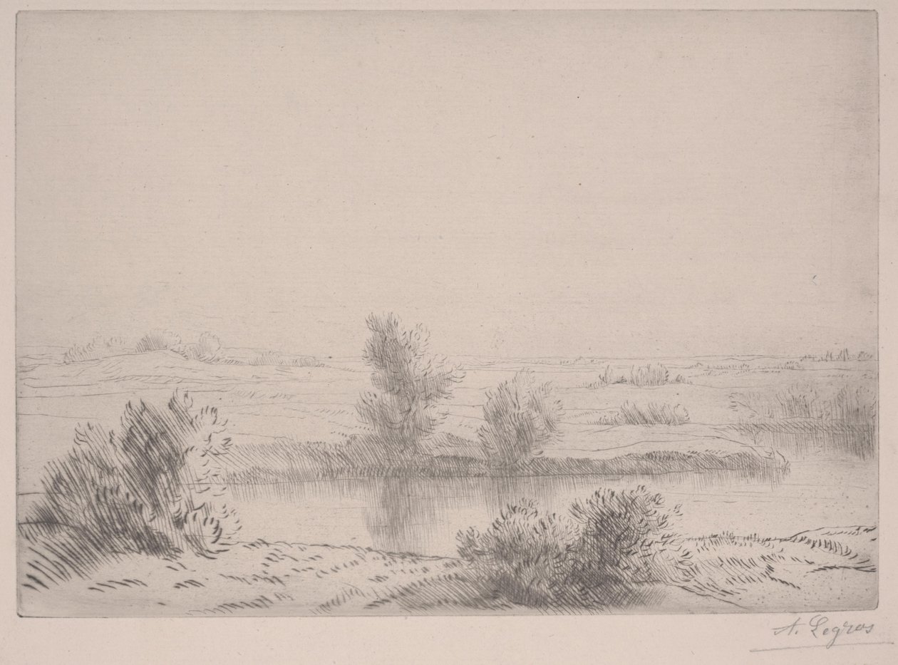 The Marshes (gravura) de Alphonse Legros