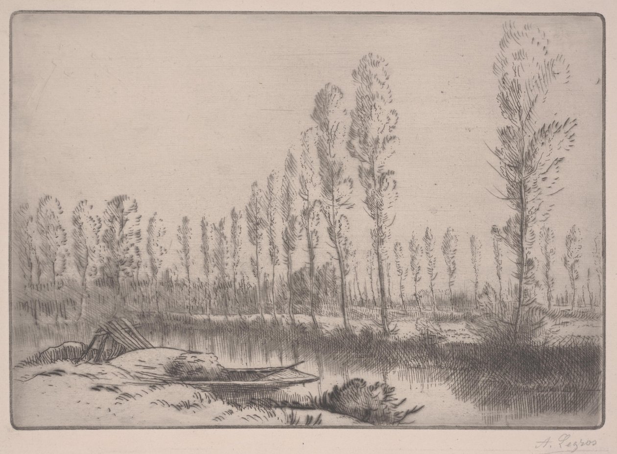 Les Tourbieres: Perto de Amiens (gravura) de Alphonse Legros