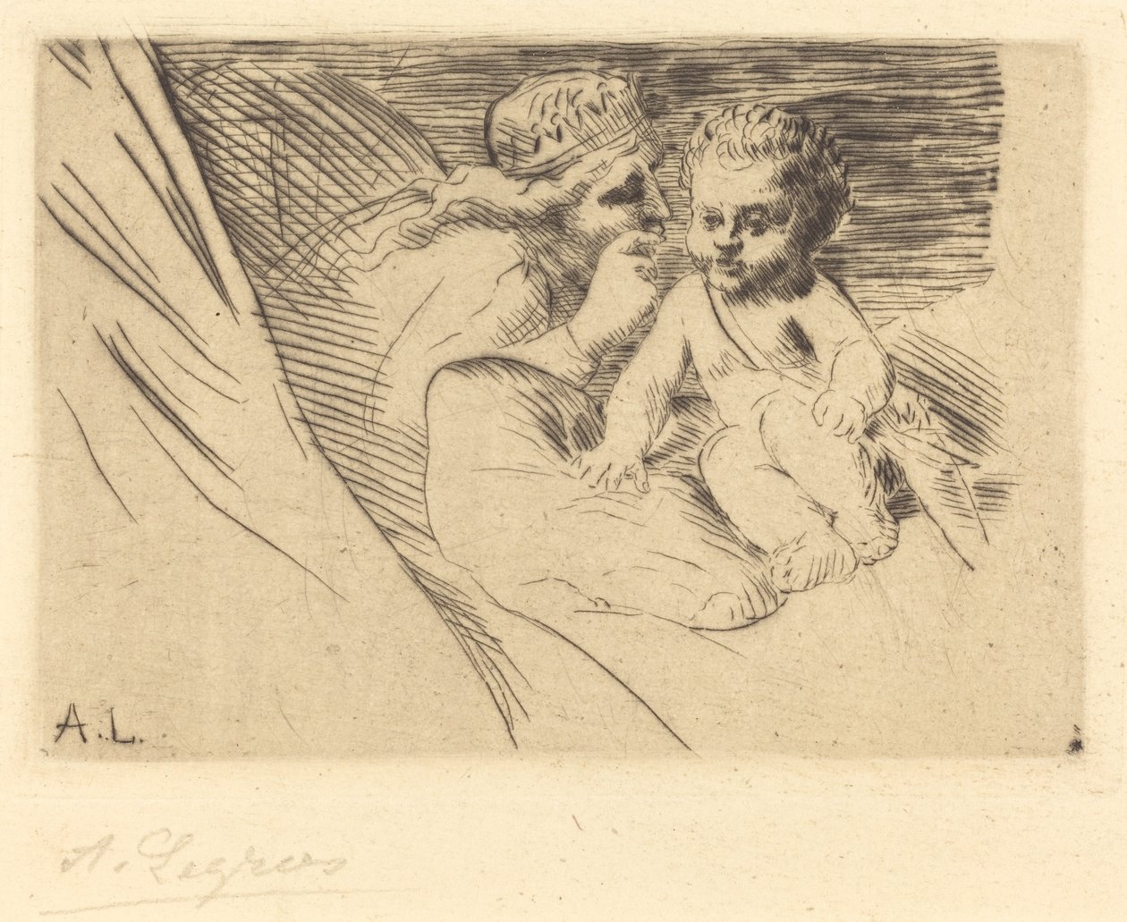 Mab e Cupido (Mab e Cupidon) de Alphonse Legros