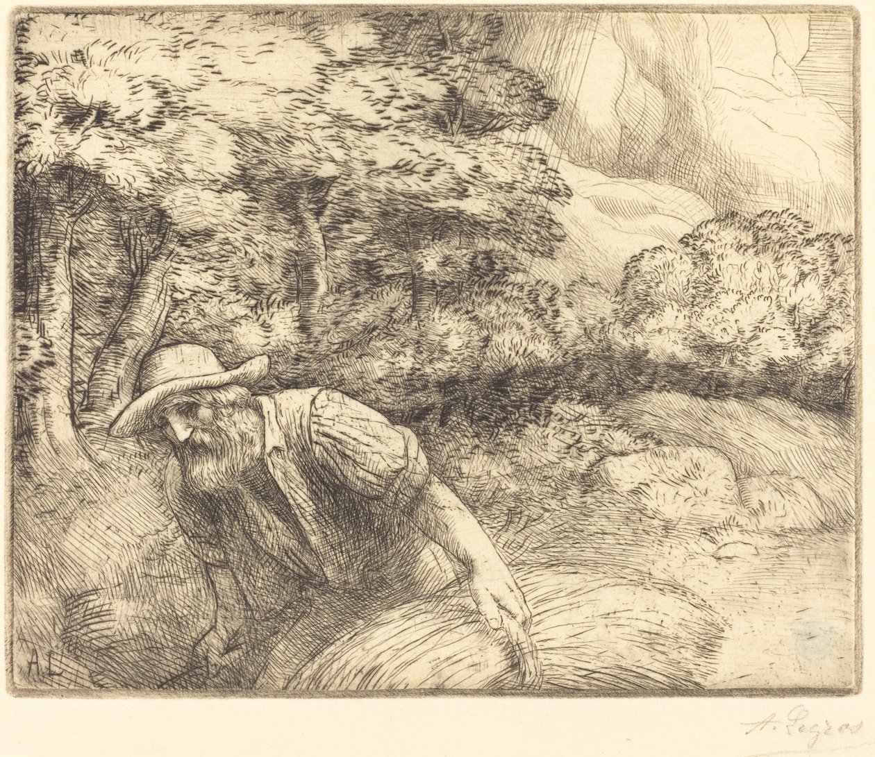 Homem Forrageando Homem Forrageando. de Alphonse Legros