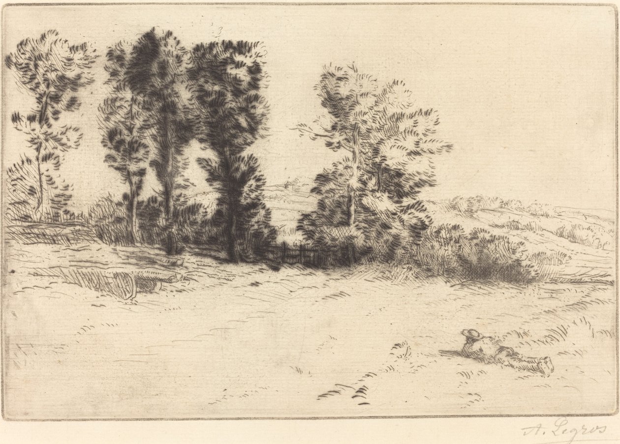 Prado em Sunshine Le pre ensoleille. de Alphonse Legros