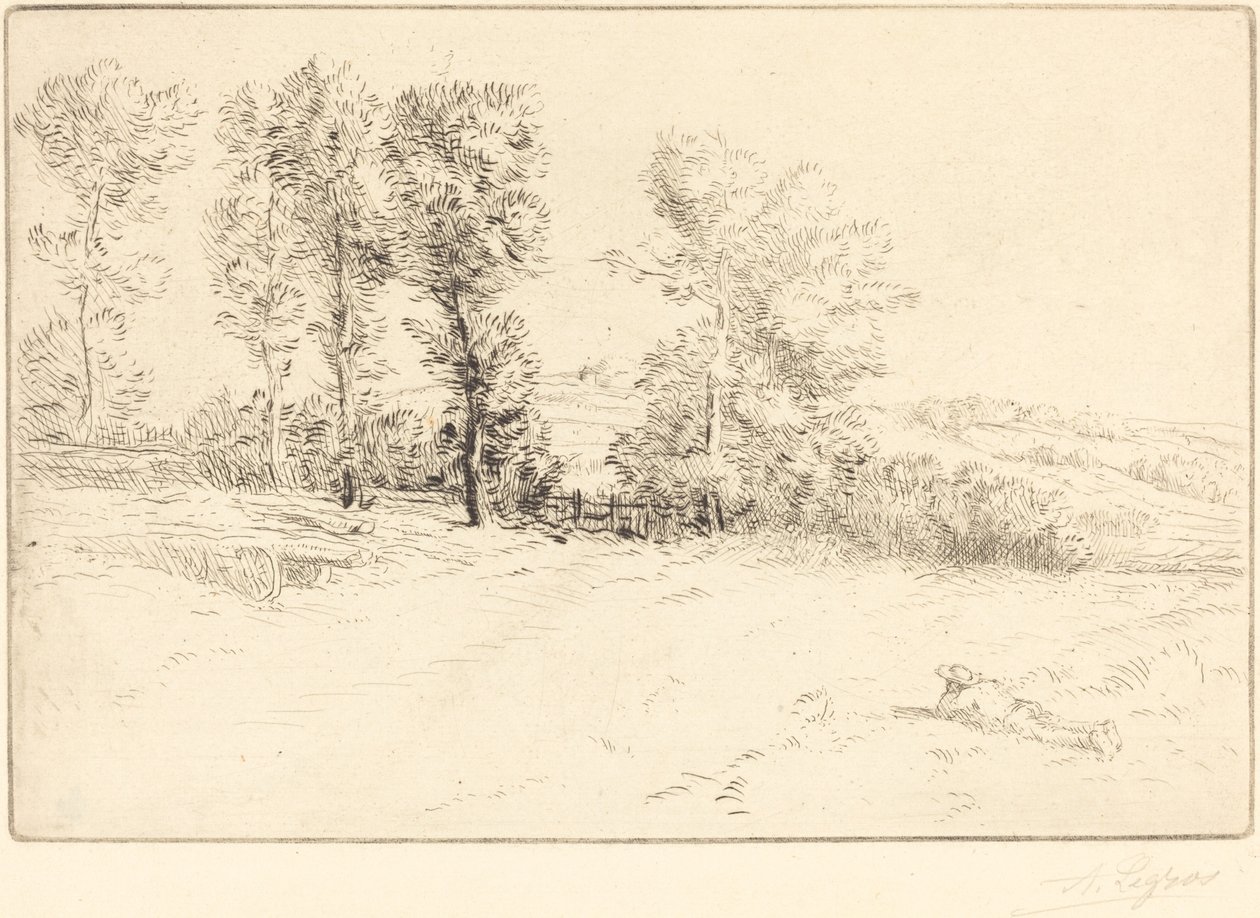Prado em Sunshine Le pre ensoleille. de Alphonse Legros