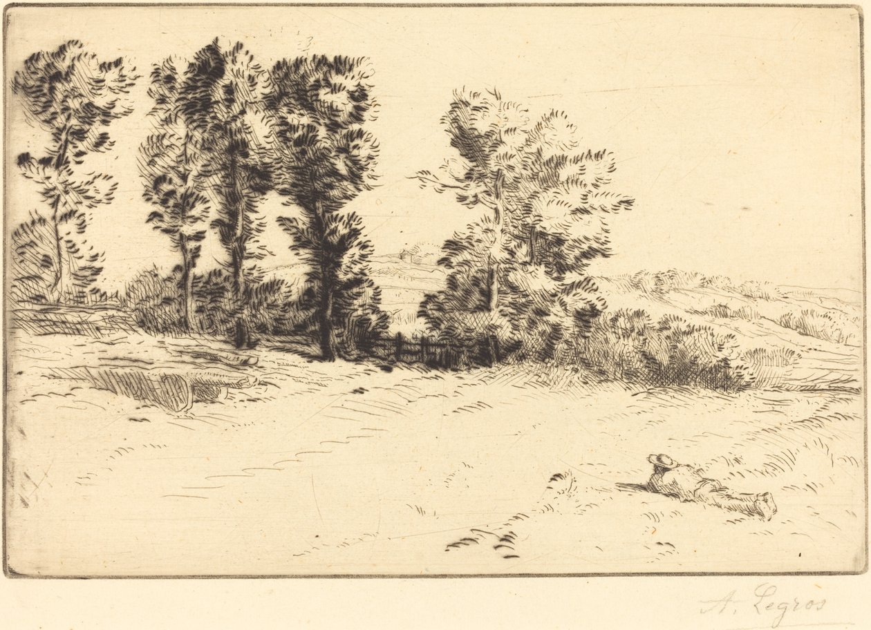 Prado em Sunshine Le pre ensoleille. de Alphonse Legros