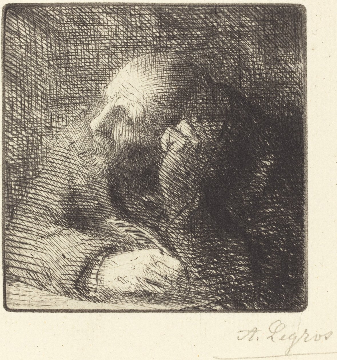 Meditação (La meditação) de Alphonse Legros