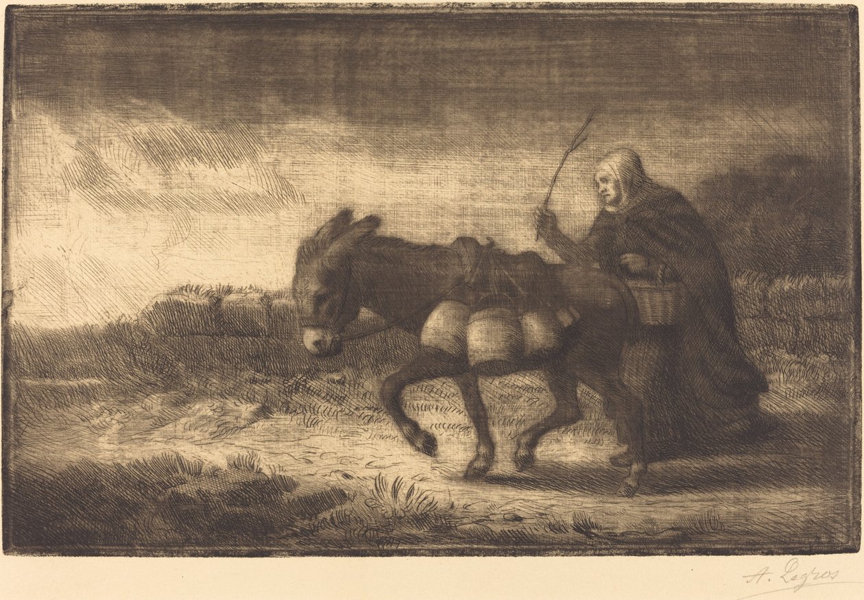Leiteira de Boulogne, 1º prato (Laitiere a Boulogne) de Alphonse Legros