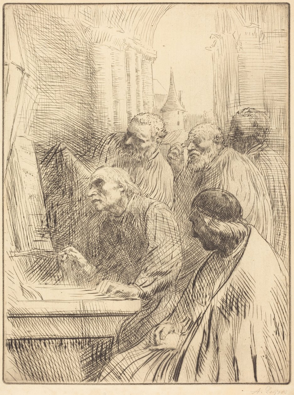 Monks at Church (Os monges na igreja) de Alphonse Legros