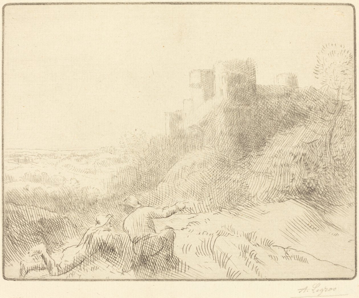 Old Chateau Um antigo castelo. de Alphonse Legros