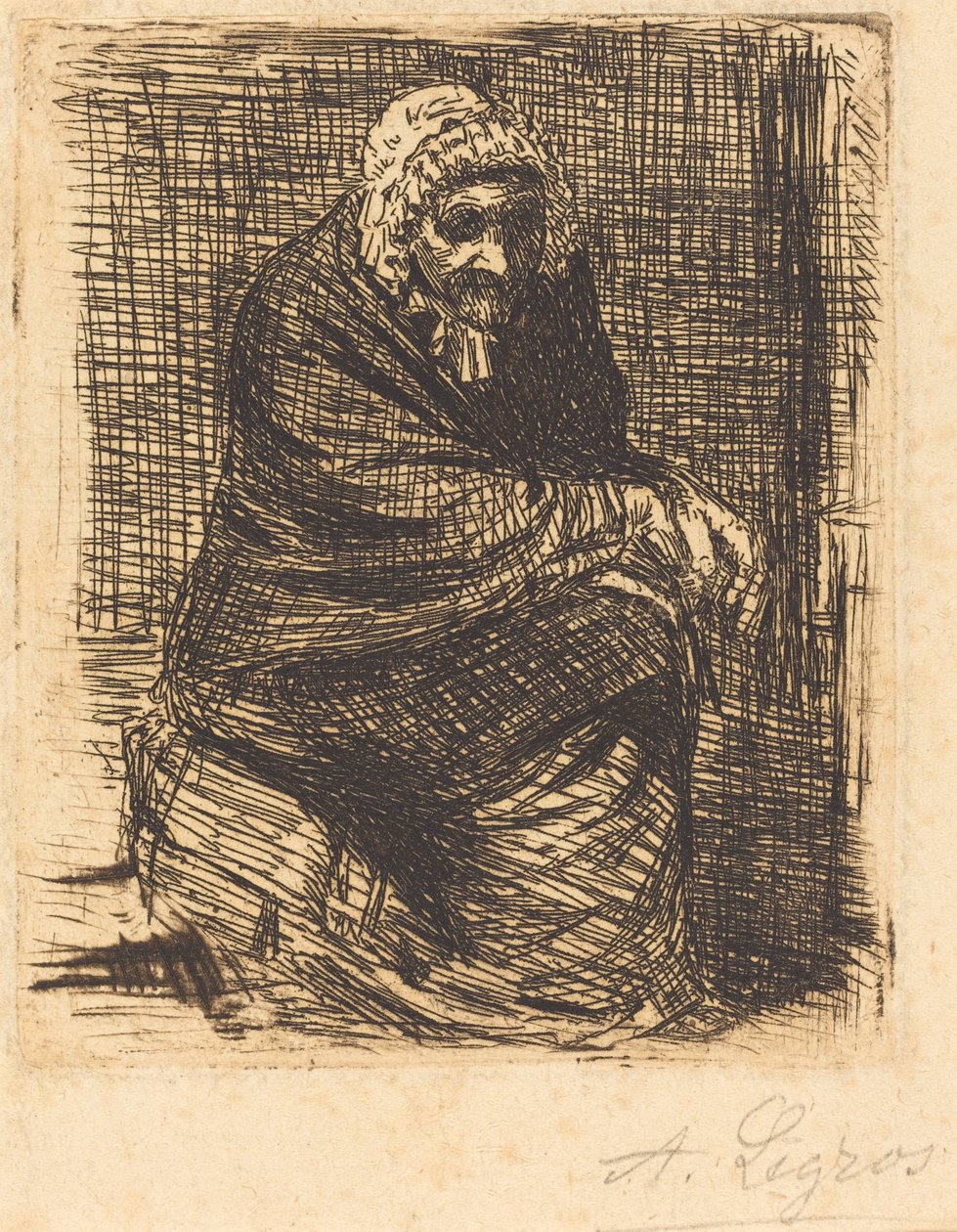 Velha sentada (La vieille femme assise) de Alphonse Legros