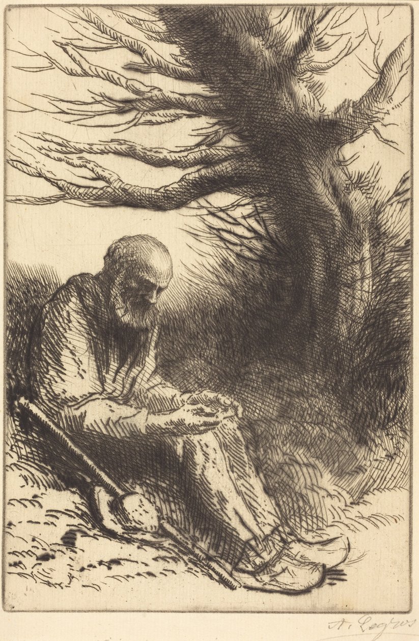 Old man, Old Tree (Velho, velha árvore) de Alphonse Legros