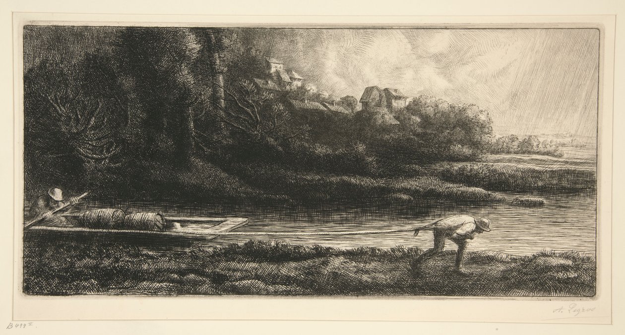 Paisagem por barco de Alphonse Legros