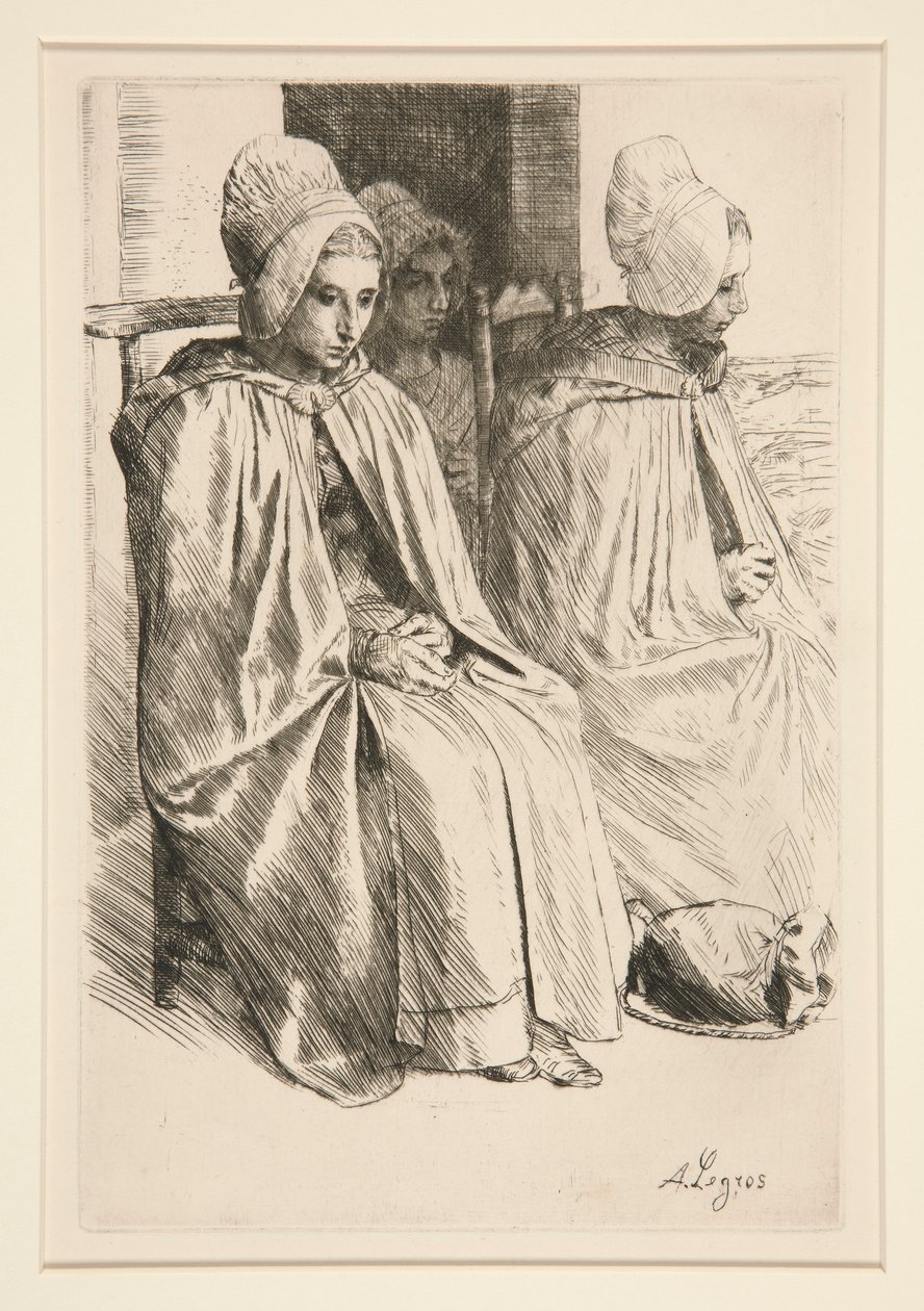 Paysannes des Environe de Boulogne (Mulheres Camponesas do Bairro de Boulogne) de Alphonse Legros