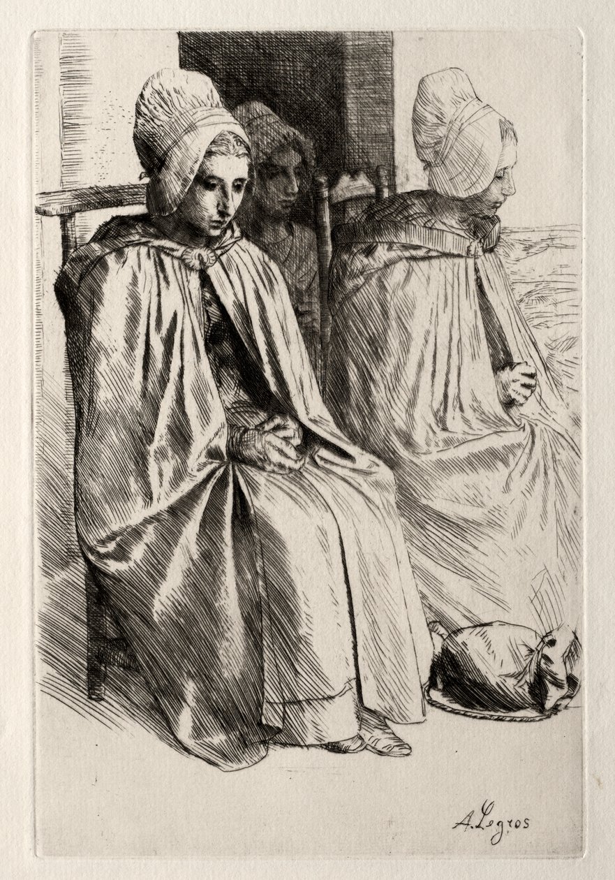 Mulher camponesa no bairro de Boulogne de Alphonse Legros