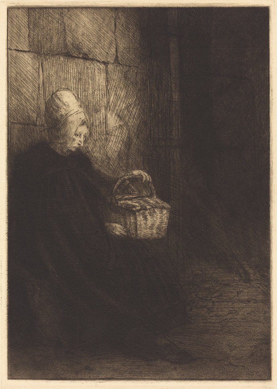 Camponesa de Boulogne (Camponesa dos arredores de Boulogne, conhecida como «A mulher com o cesto») de Alphonse Legros