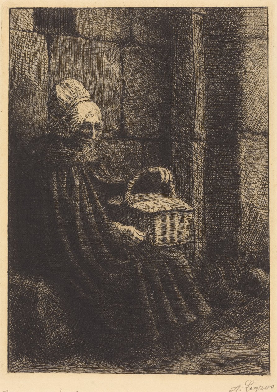 Camponesa de Boulogne (Camponesa dos arredores de Boulogne, conhecida como «A mulher com o cesto») de Alphonse Legros