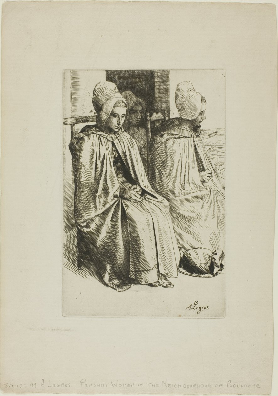 Camponesas de perto de Boulogne de Alphonse Legros