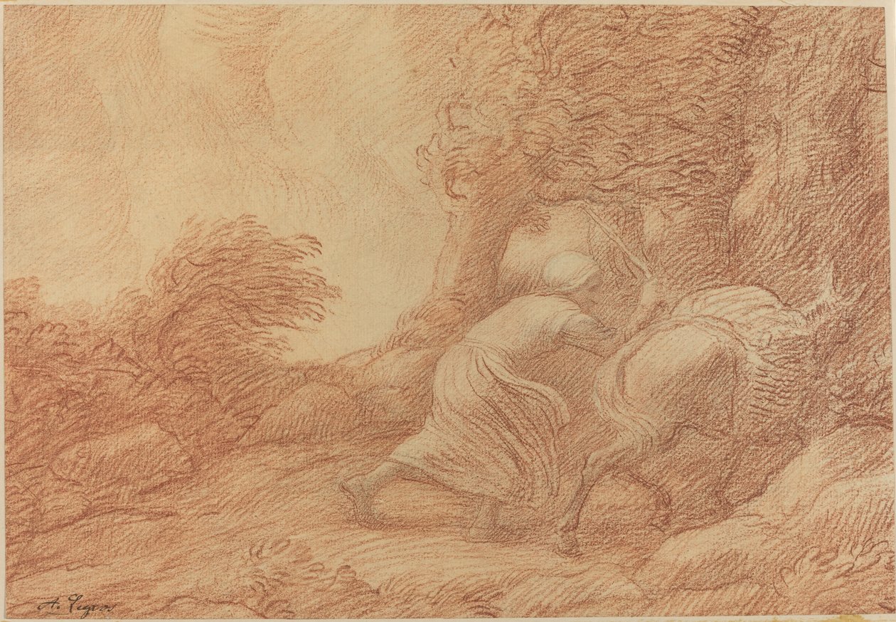 Camponês e burro de Alphonse Legros