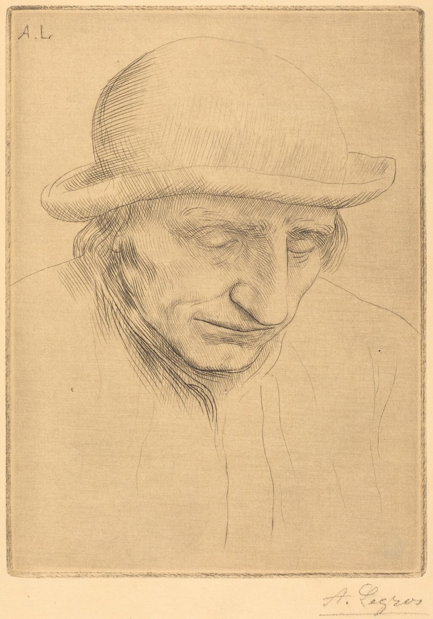 Camponês com chapéu redondo de Alphonse Legros