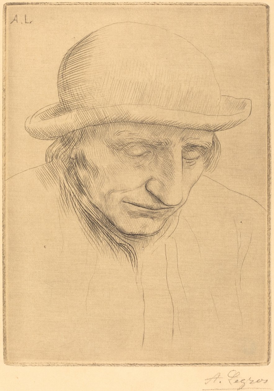 Camponês de chapéu redondo Camponês de chapéu redondo. de Alphonse Legros