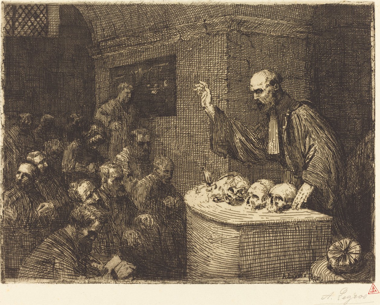 Curso de Frenologia, 2ª placa O Curso de Frenologia, 1906. de Alphonse Legros