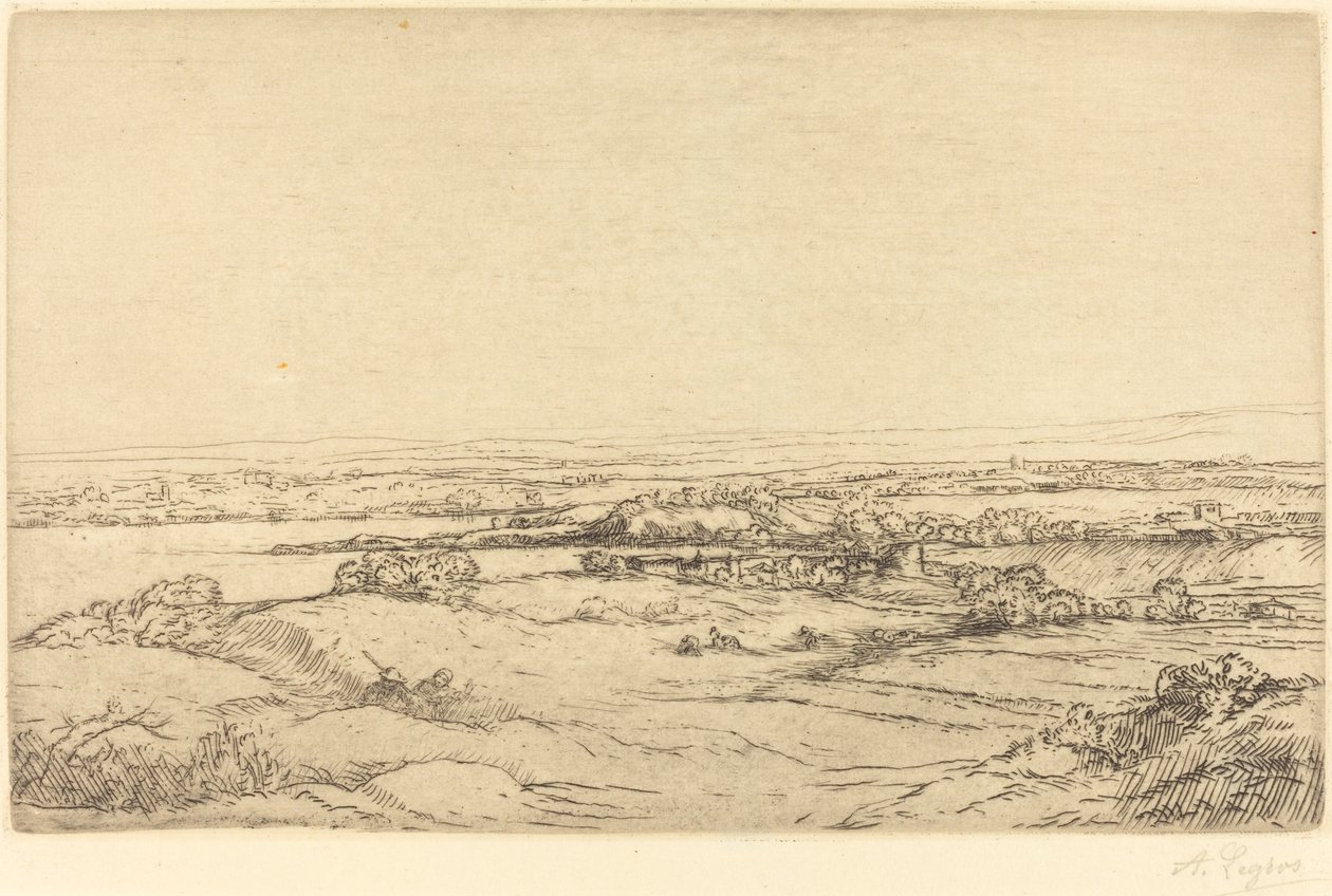 Planície perto de um lago de Alphonse Legros