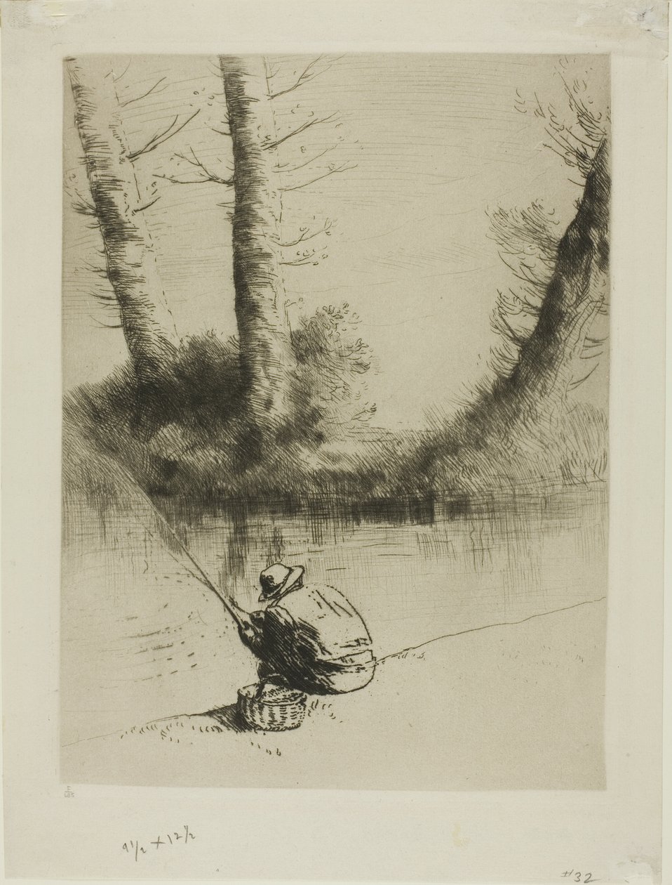 Pescador com vara de Alphonse Legros