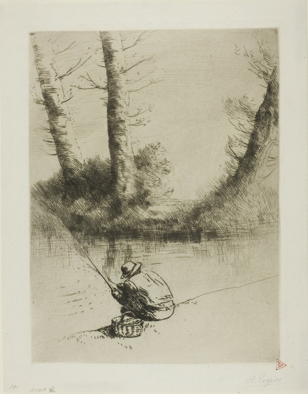 Pescador com vara de Alphonse Legros