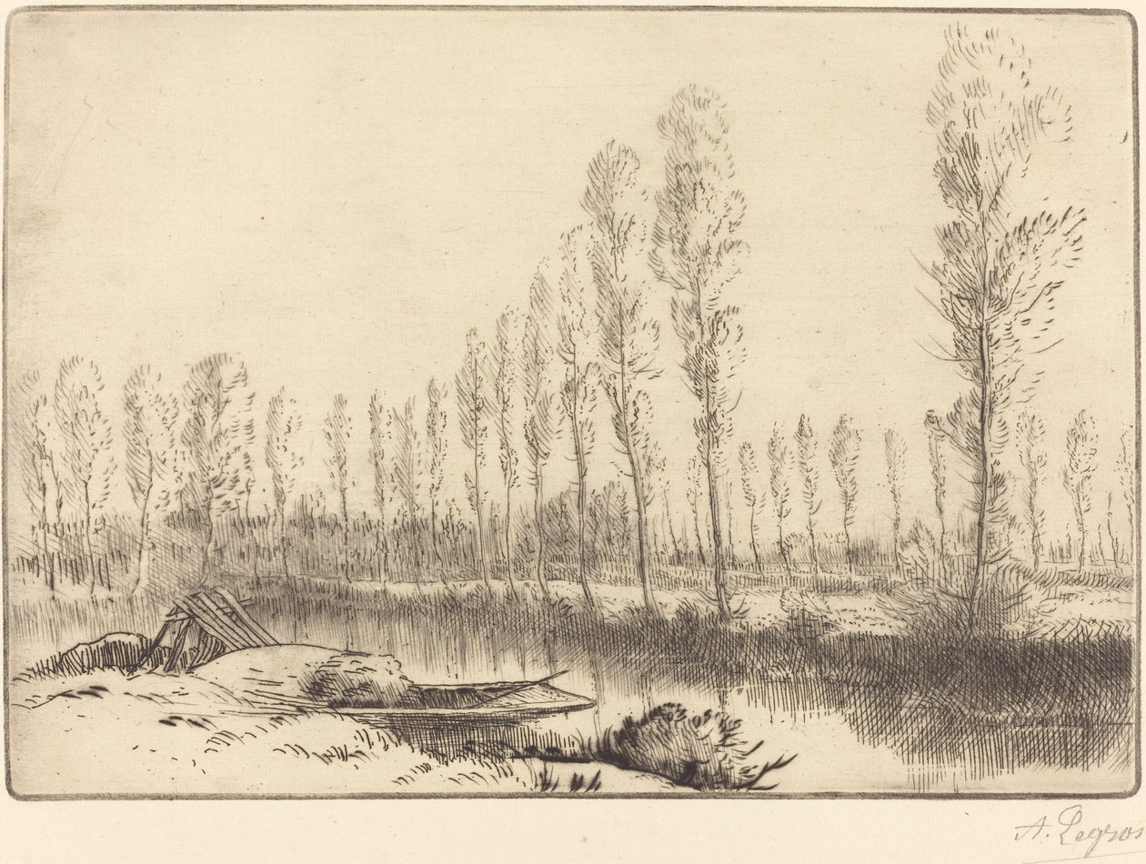 Choupos perto de Amiens Perto de Amiens, as turfeiras. de Alphonse Legros