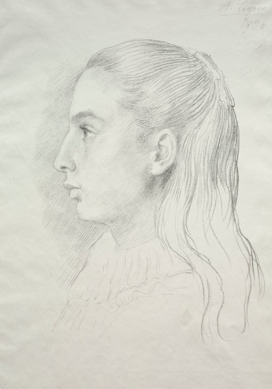 Retrato de Miss Nora E. Legros, 1896. de Alphonse Legros