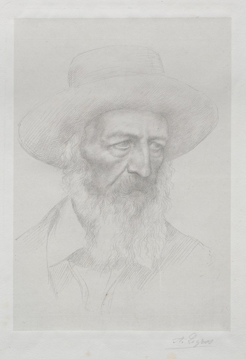Retrato de Alfred Lord Tennyson. de Alphonse Legros