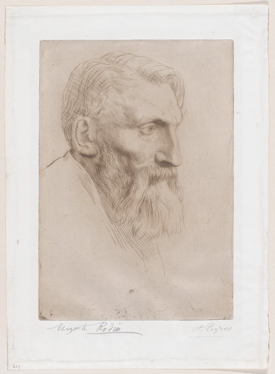 Retrato de Auguste Rodin de Alphonse Legros
