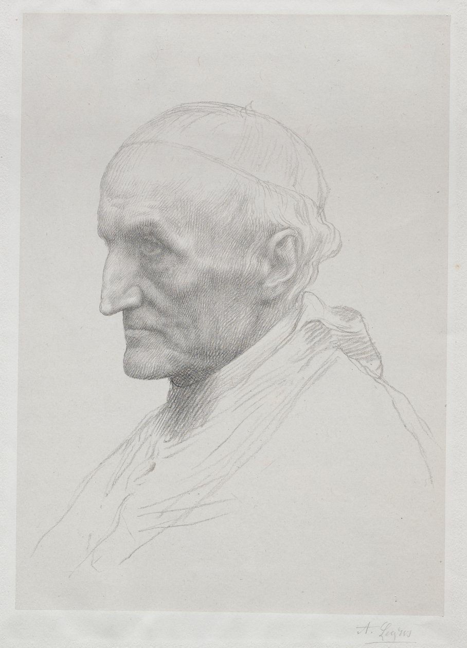 Retrato do Cardeal Manning (2ª Placa) de Alphonse Legros