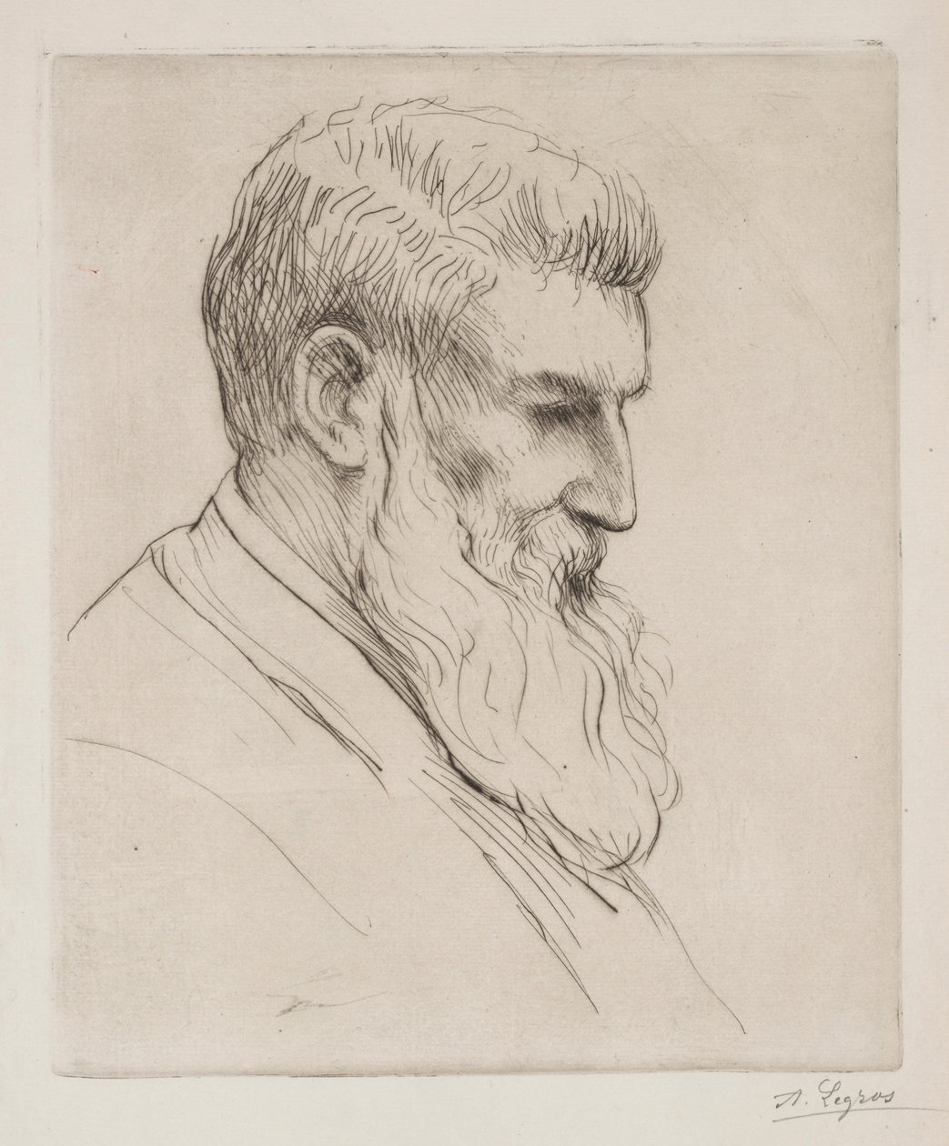 Retrato de Craibe Angus. de Alphonse Legros