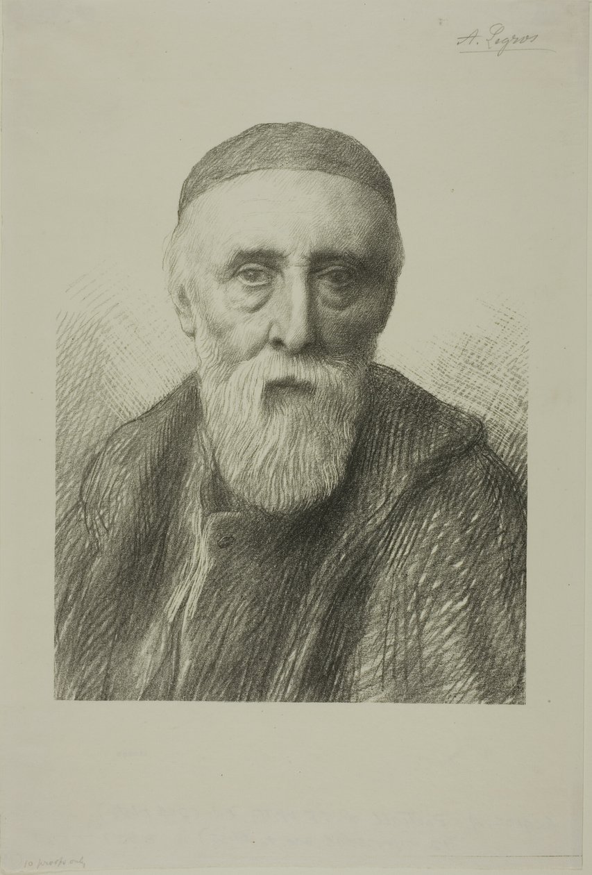 Retrato de G. F. Watts, R. A., segunda placa de Alphonse Legros