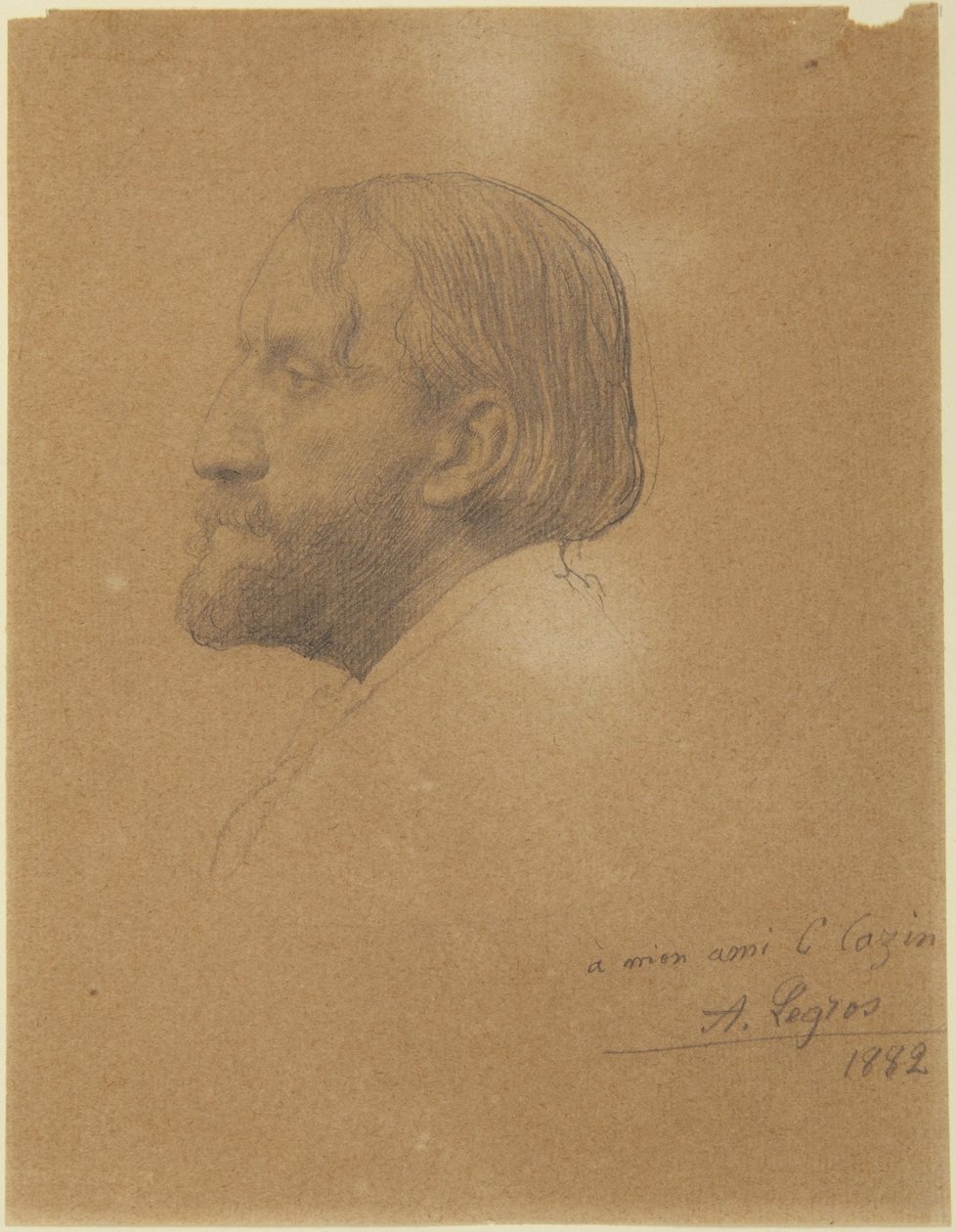 Retrato de Jean-Charles Cazin () de Alphonse Legros