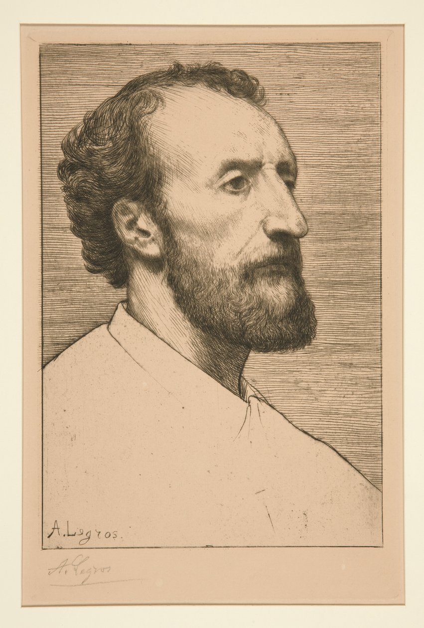 Retrato de Jules Dalou de Alphonse Legros