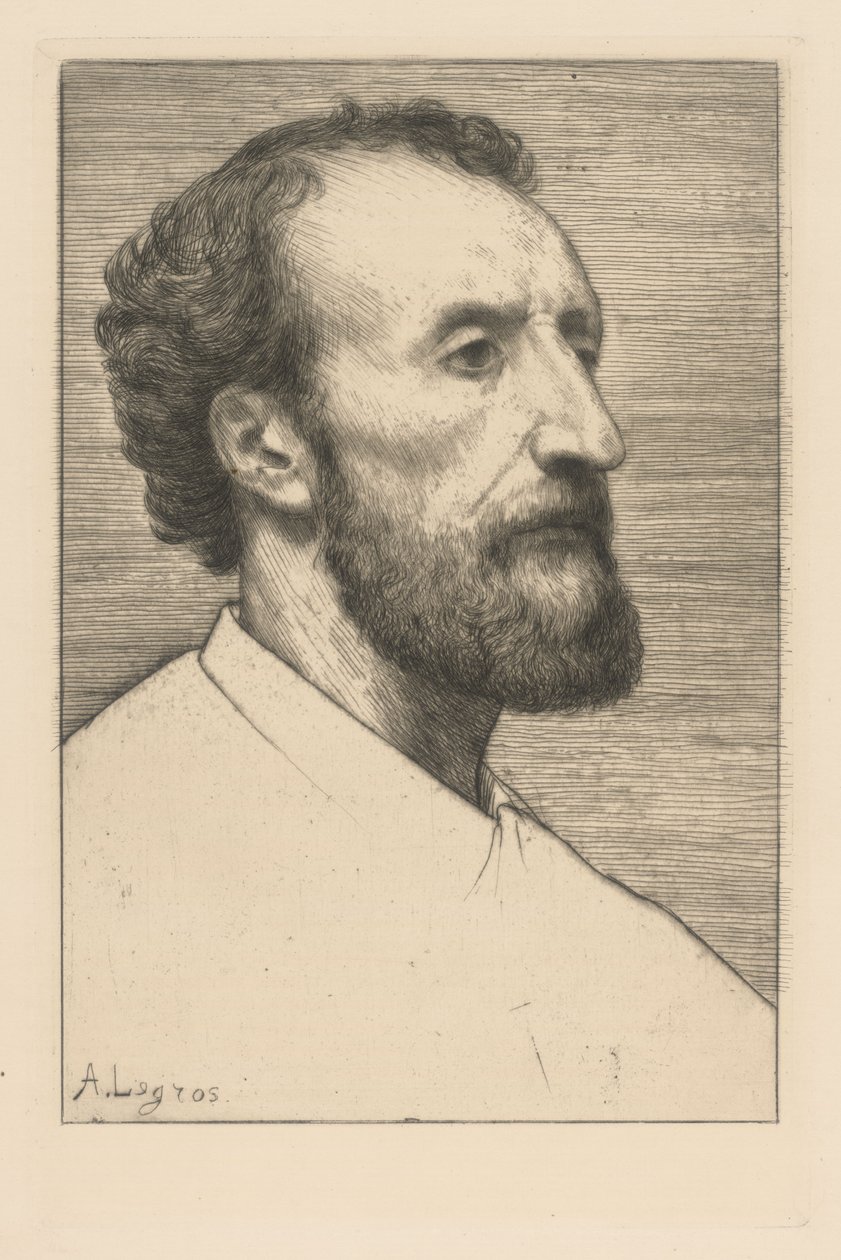 Retrato de Jules Dalou de Alphonse Legros